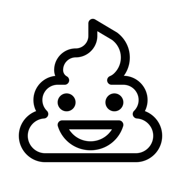 cacca emoji rappresentazione pittorica con layout sorridente - Vettoriali, immagini