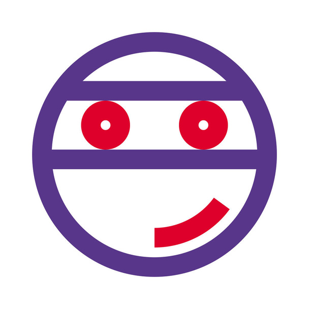 ladrón con ojo cubierta cinta parche emoji - Vector, imagen
