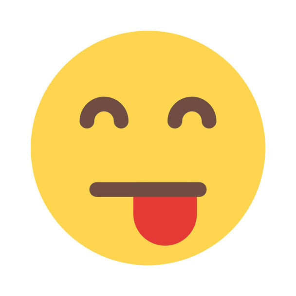 jazyk-out usmívající se emoji se zavřenýma očima - Vektor, obrázek
