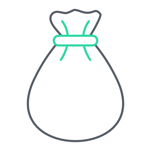 tas met zak pictogram. eenvoudige illustratie van geld vector symbool voor web - Vector, afbeelding