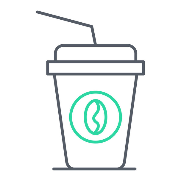 coffee cup icon. outline illustration of hot drink vector icons for web - Vector, Image
