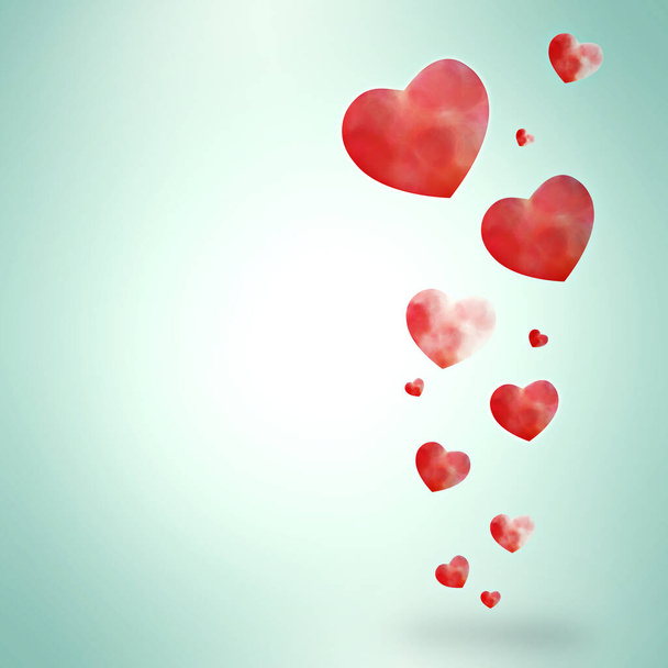 Love lifts you up. A graphic illustration of hearts. - Φωτογραφία, εικόνα