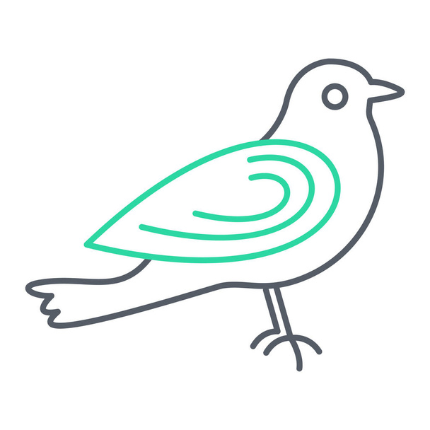 ícone de pássaro. delinear ilustração de ícones vetoriais pomba para web - Vetor, Imagem