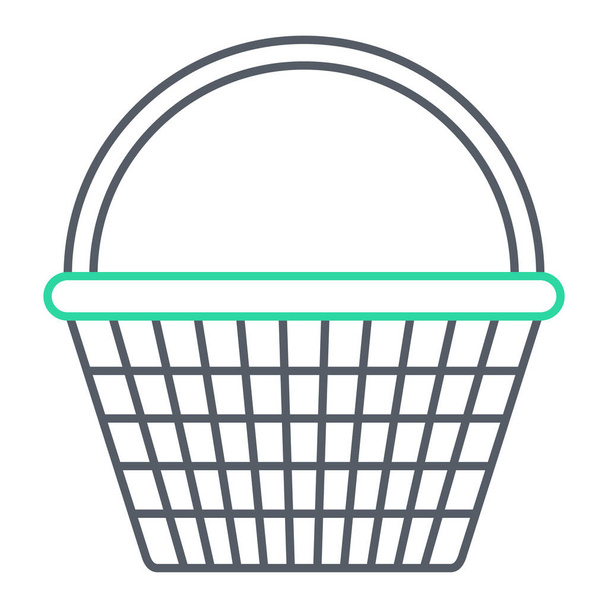 買い物かごのアイコン。ウェブのためのスーパーマーケットのカートのアイコンの簡単なイラスト - ベクター画像
