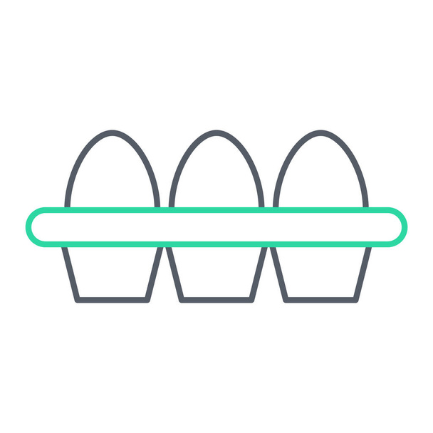vettore dell'icona delle uova. segno di linea sottile. illustrazione simbolo contorno isolato - Vettoriali, immagini