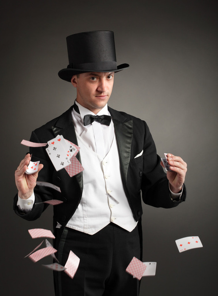 Magician juggle card - Photo, Image