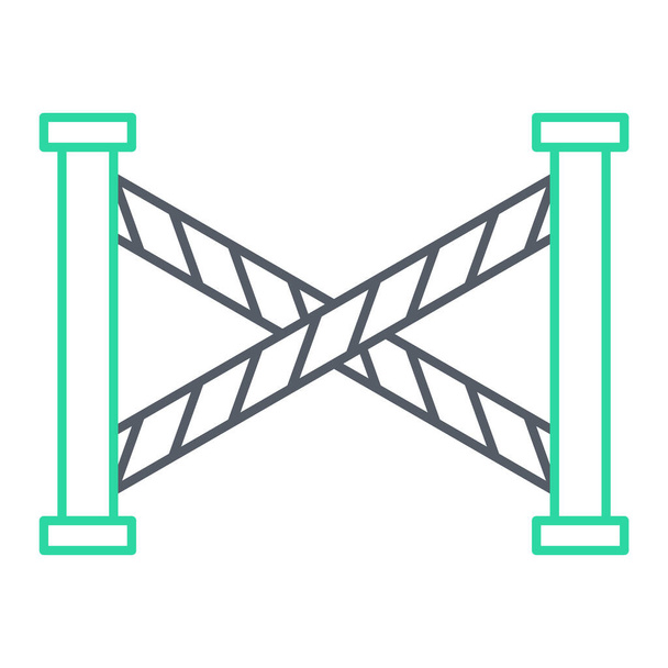 Ícone de barreira. delinear ilustração do símbolo do vetor de construção para web - Vetor, Imagem