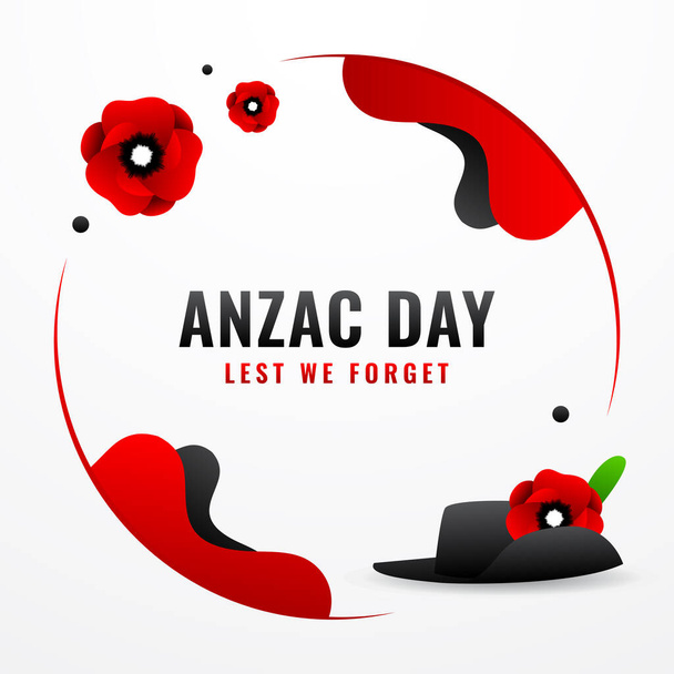 Anzac Day Design Background For Memorial Moment - ベクター画像