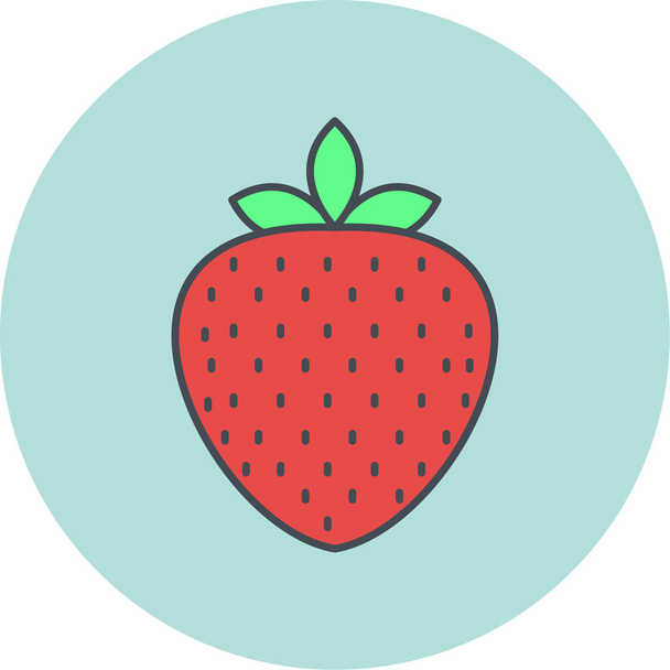 strawberry icon in trendy style isolated background - Vector, Image