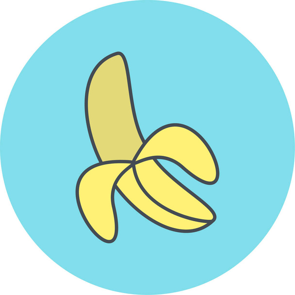 vector illustration of banana icon - Вектор,изображение