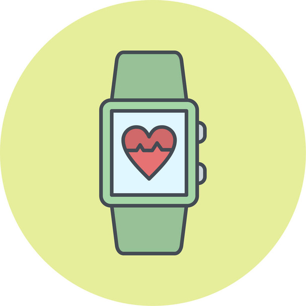 Smartwatch-Vektorsymbol modern einfach und App - Vektor, Bild
