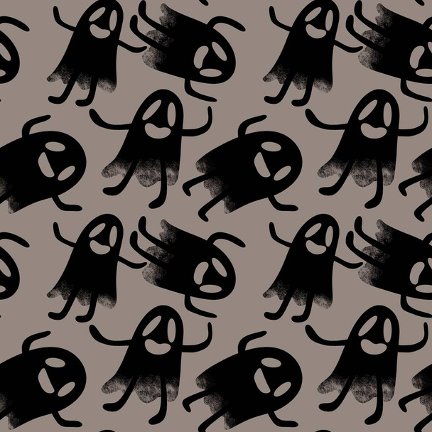 Halloween seamless ghost pattern for wallpaper and packaging and gifts and cards and linens and kids and fabrics - Foto, Bild
