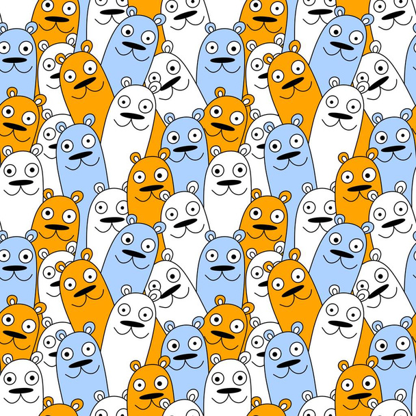 Kids seamless cartoon bears pattern for fabrics and textiles and packaging and linens and kids and wrapping paper - Fotó, kép
