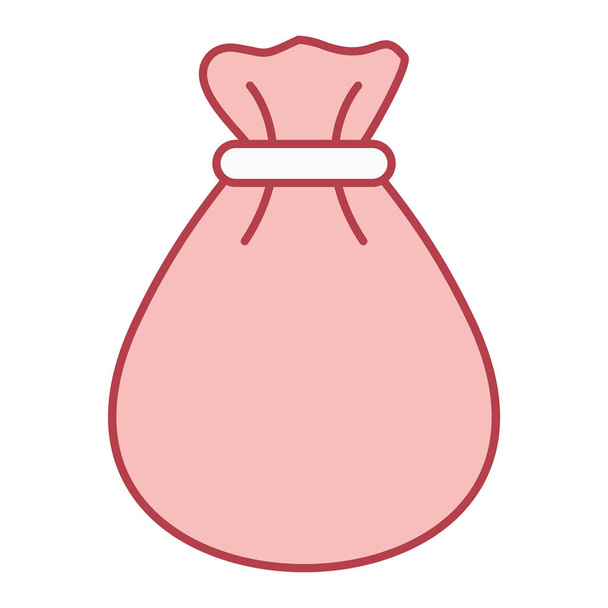 İçinde para çuvalı resmi olan çanta. Web için çanta vektör sembolünün özet çizimi - Vektör, Görsel