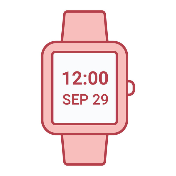 иконка smart watch на белом фоне - Вектор,изображение