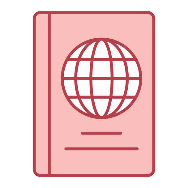 Pasaport simgesi. seyahat konsepti. vektör illüstrasyonu - Vektör, Görsel