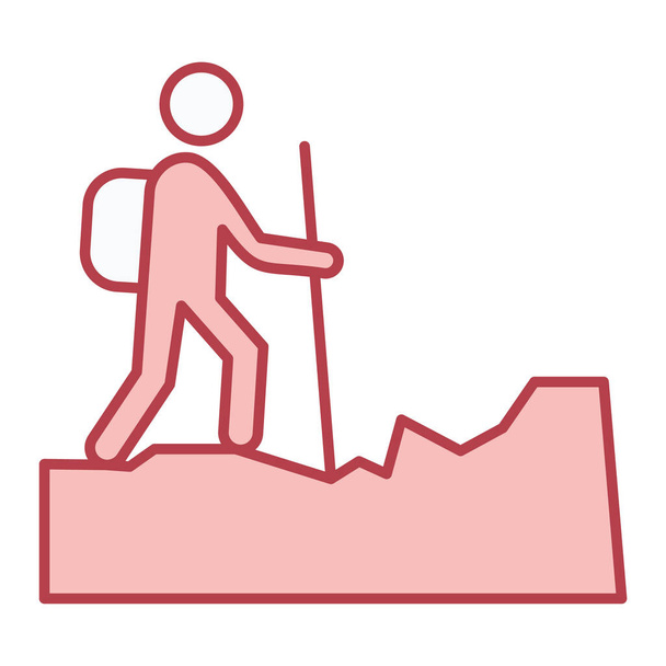 hiking man icon vector illustration - Vector, Image