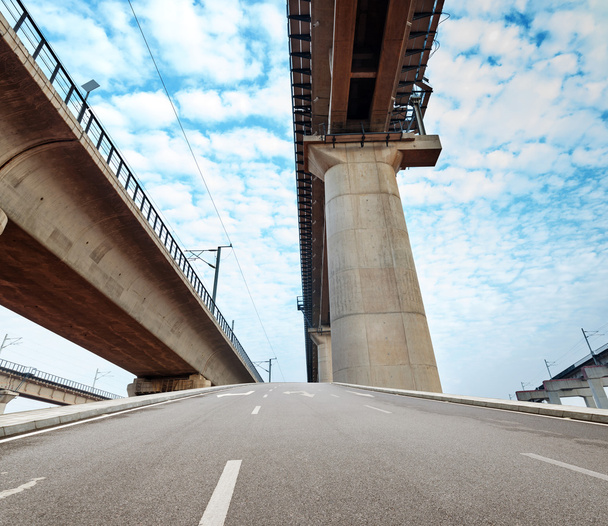 Concrete weg kromme van viaduct in shanghai - Foto, afbeelding