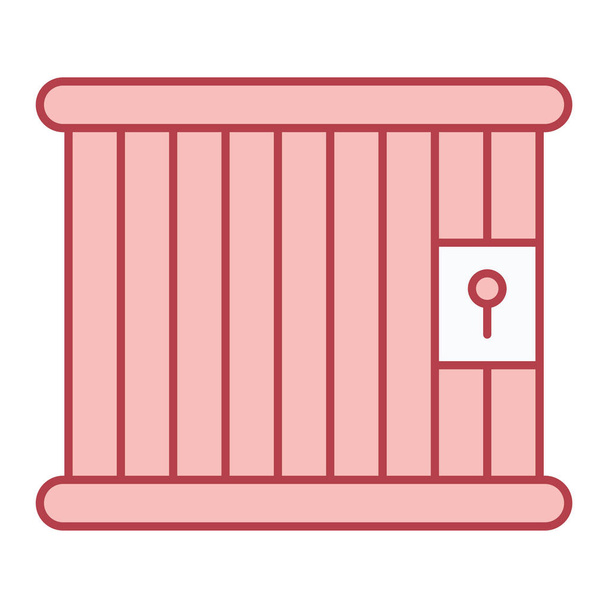 Векторна ілюстрація окремого ізольованого об'єкта дверей і значка паркану. набір символів магазину та обладнання для
 - Вектор, зображення