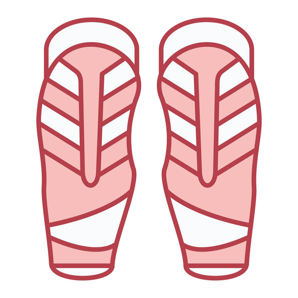 flip flops icon. outline illustration of shoes vector icons for web - Vector, Image