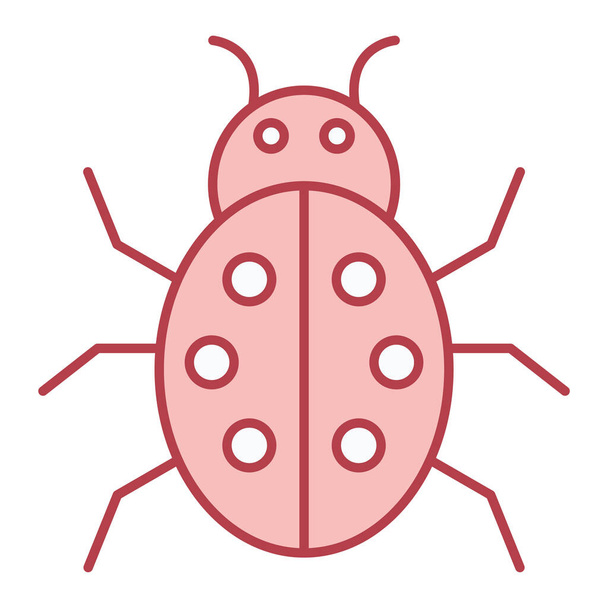 lieveheersbeestje pictogram vector illustratie - Vector, afbeelding