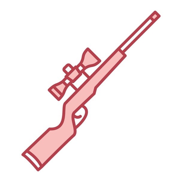 military weapon icon. flat illustration of shotgun vector symbol for web design - Vektor, Bild