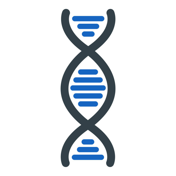 dna silhouette icon. simple illustration of genetic science vector icons for web design isolated on white background - Vector, Image