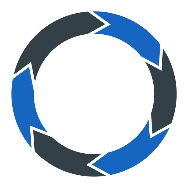 Kreis-Rotationssymbol. Vektorillustration - Vektor, Bild