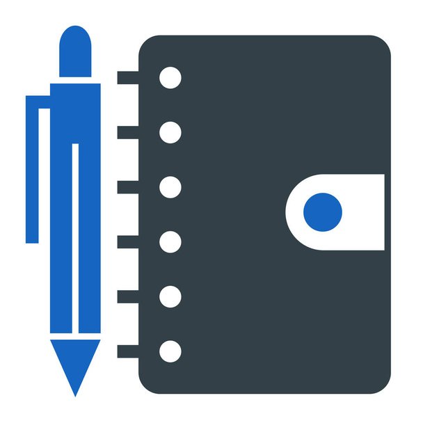 notepad web icoon eenvoudige illustratie - Vector, afbeelding