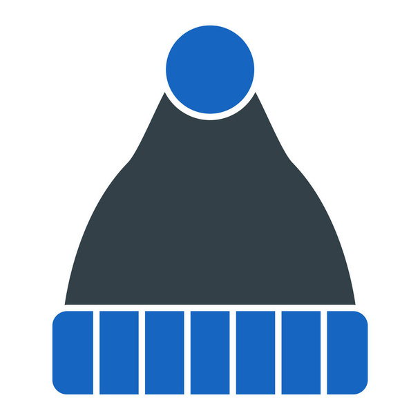 chapeau d'hiver icône. illustration plate du symbole vectoriel de vêtements pour la conception web - Vecteur, image