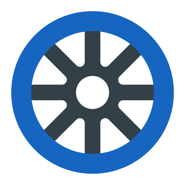 wheel icon. simple illustration of tire vector icons for web - Vector, Image