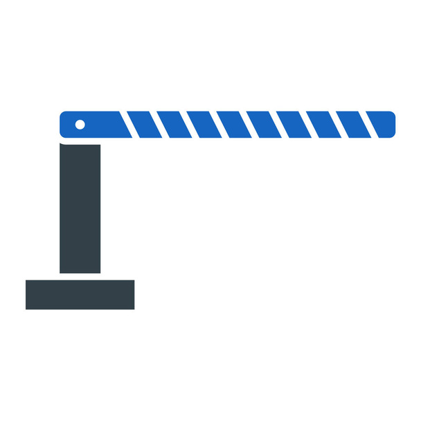 ícone de sinal de estrada. isométrica de ícones vetoriais de barreira de tráfego para web design isolado em fundo branco - Vetor, Imagem