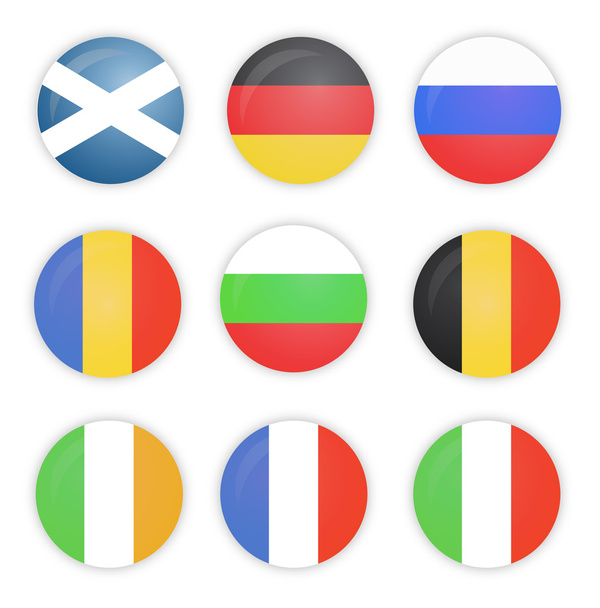 Set of flags, Europe, Collection - ベクター画像