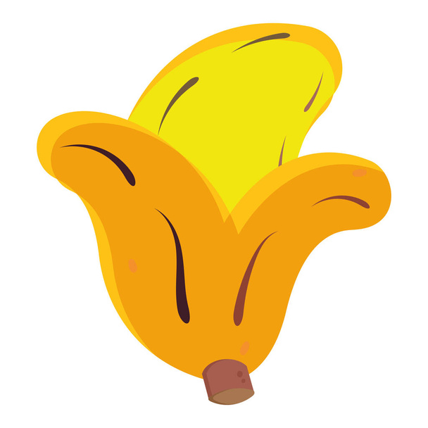 Geïsoleerde gekleurde banaan icoon Schattig ontwerp Vector - Vector, afbeelding