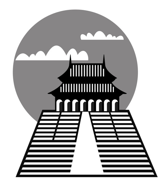 Пагода - вектор
 - Вектор,изображение