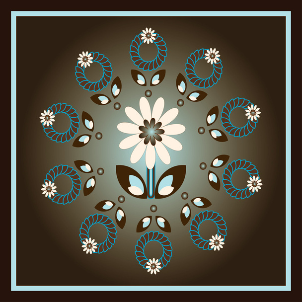 Flower circle pattern - Vector, Image