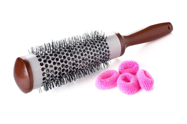 Salon kulatý kartáč na vlasy s vlasové Doplňky - Fotografie, Obrázek