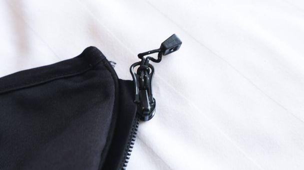 black zipper on the jacket - Foto, immagini