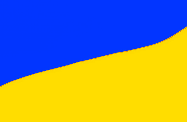 Illustration of the National Flag of Ukraine. The Flag of Ukraine consists of equally sized horizontal bands of blue and yellow - Photo, Image