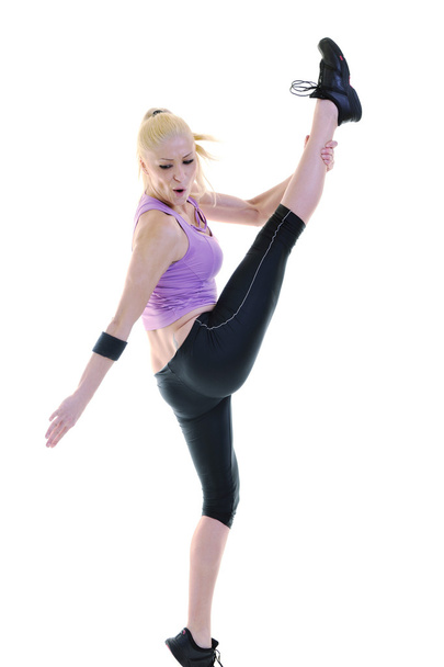 Fitness and exercise with blonde woman - Photo, Image