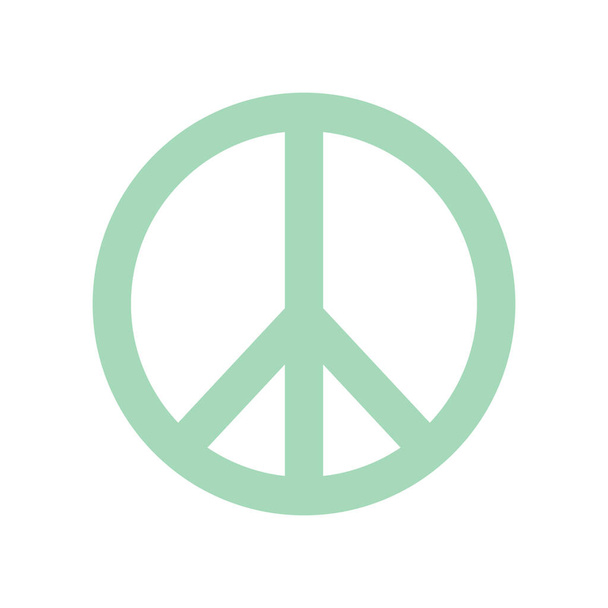 Peace green sign. Vector isolated on white. - Vetor, Imagem