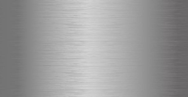 Panoramic background silver steel metal texture - Vector illustration - Vector, Image