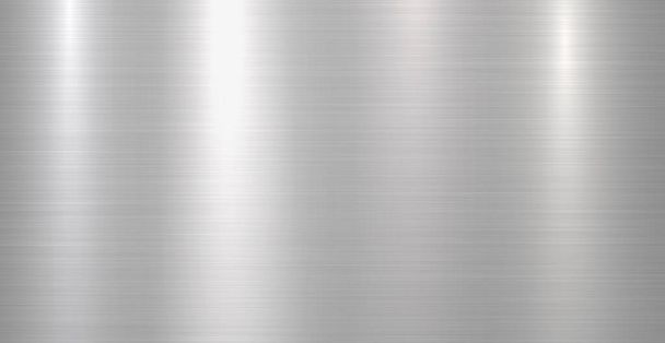 Stylish panoramic background silver steel metal texture - Vector illustration - Vector, Image