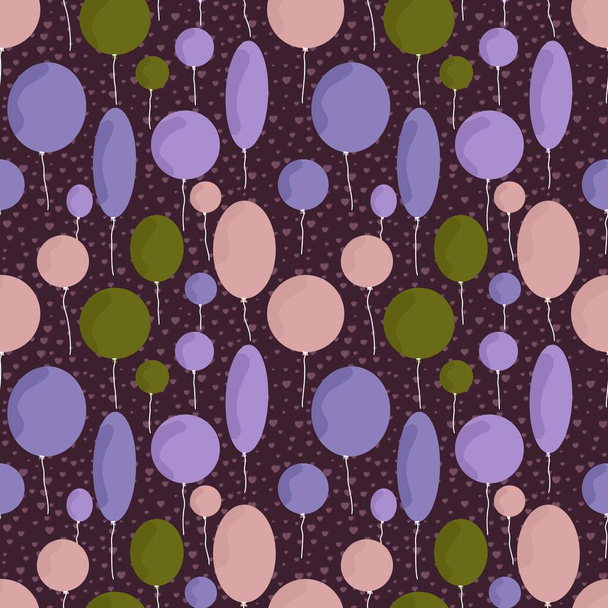 Birthday balloons seamless pattern for fabrics and packaging and gifts and cards and linens and kids and wrapping paper - Fotografie, Obrázek