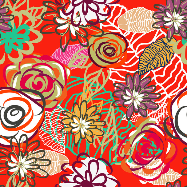 Abstract floral background - Wektor, obraz