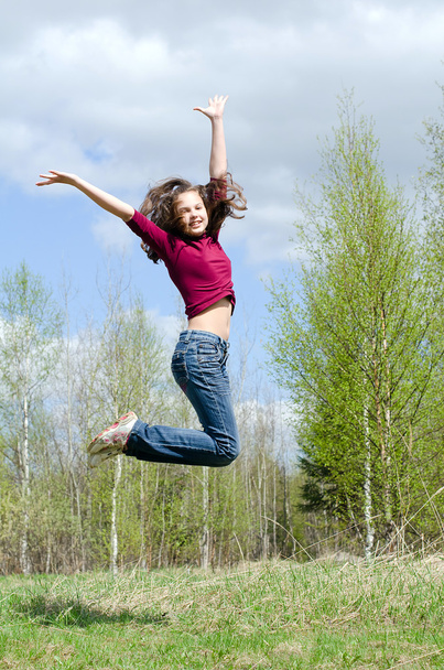 The jumping girl - Photo, Image