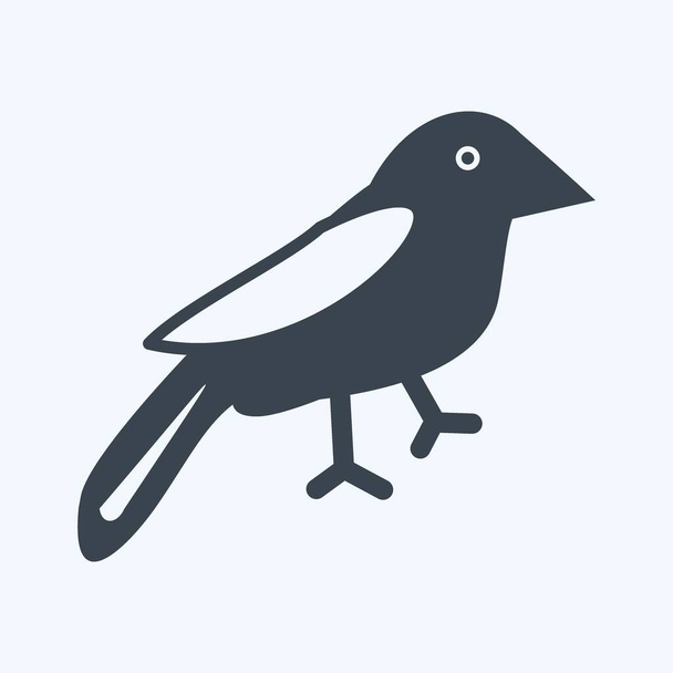 Icône Sparrow. adapté au symbole de printemps. style glyphe. conception simple modifiable. modèle de conception vecteur. illustration de symbole simple - Vecteur, image