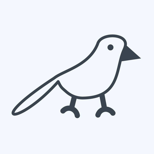 Icono pájaro. adecuado para el símbolo de primavera. estilo glifo. diseño simple editable. diseño plantilla vector. ilustración de símbolo simple - Vector, imagen