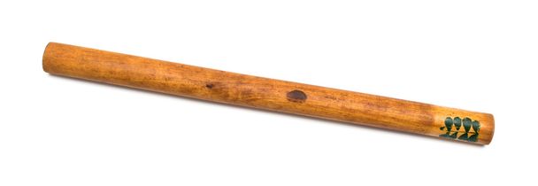 Rouleau en bois antique sur fond blanc
 - Photo, image