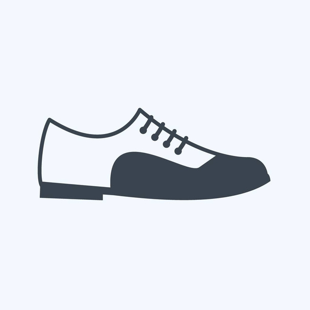 Ikona formalnych butów. nadaje się do męskich akcesoriów symbol. Styl glifowy. prosty projekt można edytować. wektor wzorca projektu. prosty symbol ilustracji - Wektor, obraz